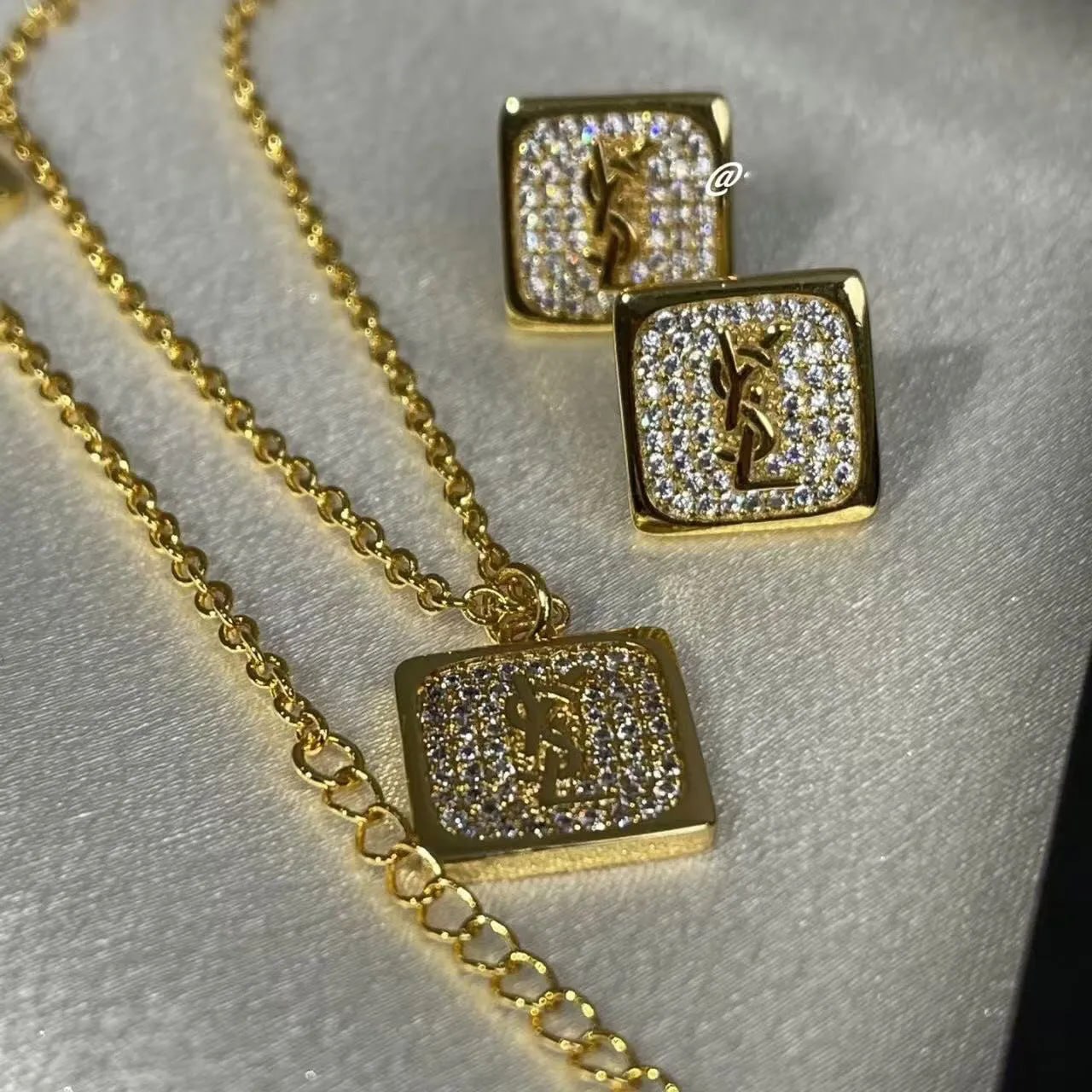 YSL necklace and earrings