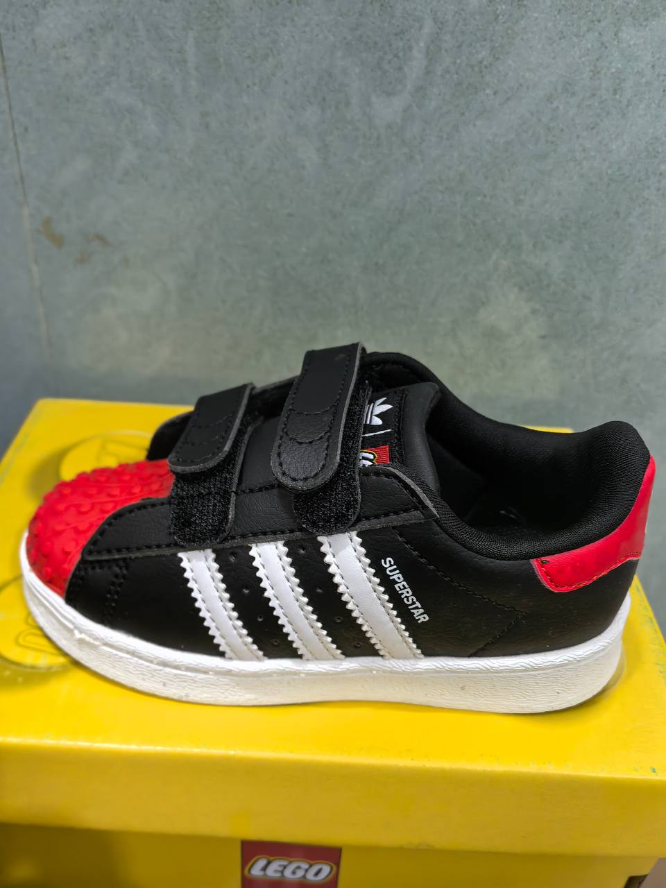 Shell head Velcro one pedal top layer soft leather children's board shoes men's and women's children's shoes CS039