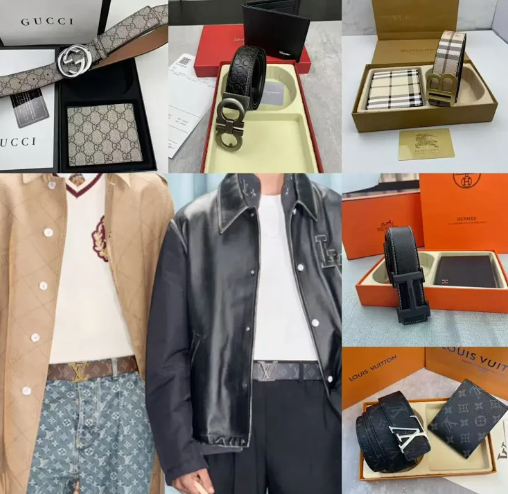 LV\Gucci\Burberry\belt wallet gift box\Men's belt